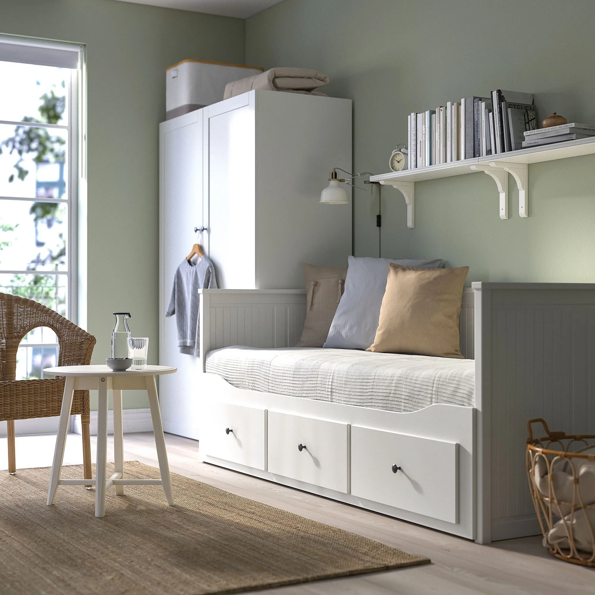 Hemnes Beyaz Açılabilir Dİvan